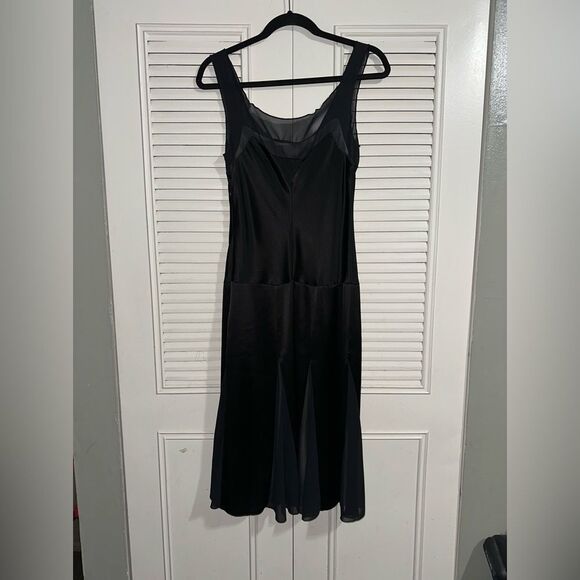 ABS Evening By Allen Schwartz Black‎ Satin Dress (4) - Picture 6 of 10